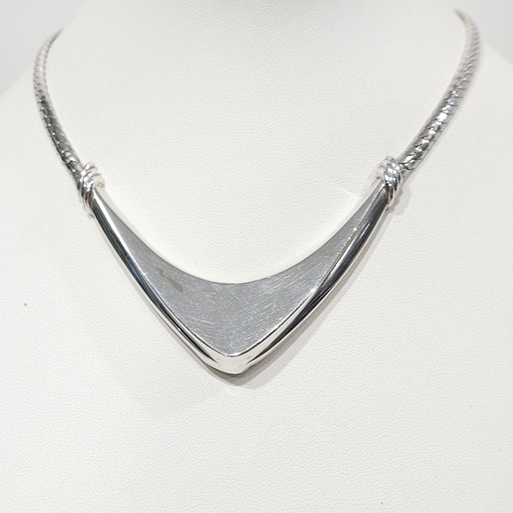 Christian Dior Sterling Silver Vintage Necklace Made in Germany Dior Necklace - Picture 1 of 16